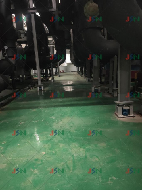 吴江金诺减震器--工商银行空调水泵机房震动噪音是如何解决的