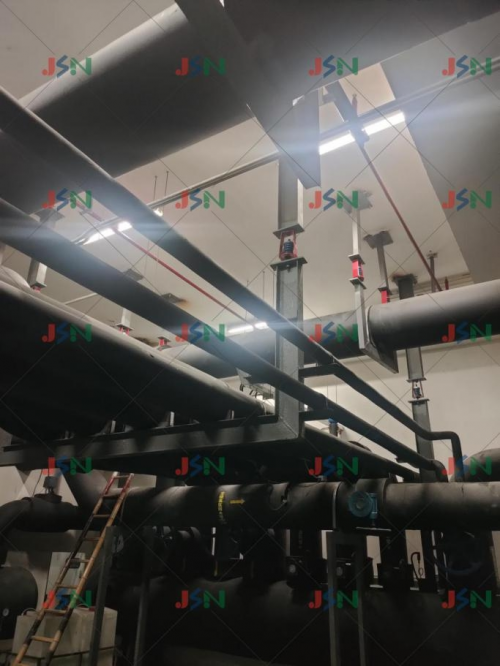 吴江金诺减震器--工商银行空调水泵机房震动噪音是如何解决的