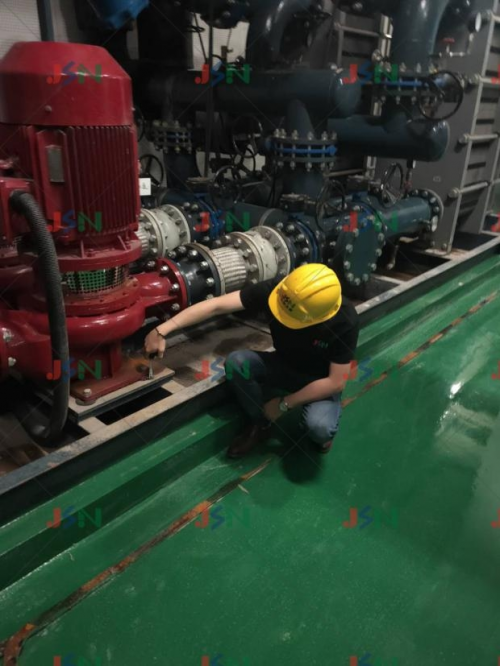 吴江金诺减震器--工商银行空调水泵机房震动噪音是如何解决的