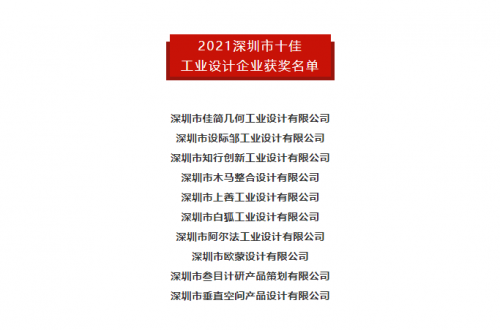 博鱼官网蝉联三年榜首！佳简几何第五次荣获深圳市十佳工业设计公司称号(图2)