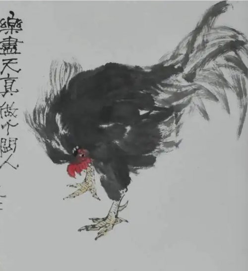 著名画家张立良以画鸡称雄近代画坛成就卓著