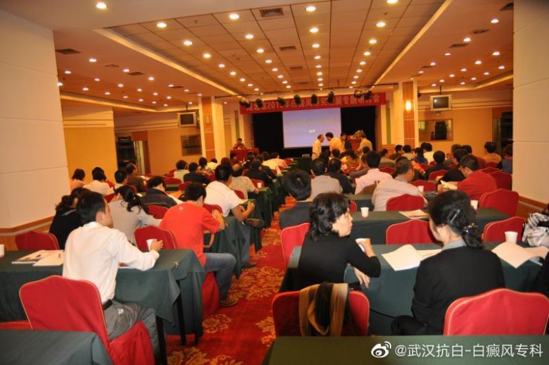 2010年首届湖北省白癜风研讨会，赵辨教授在会场。