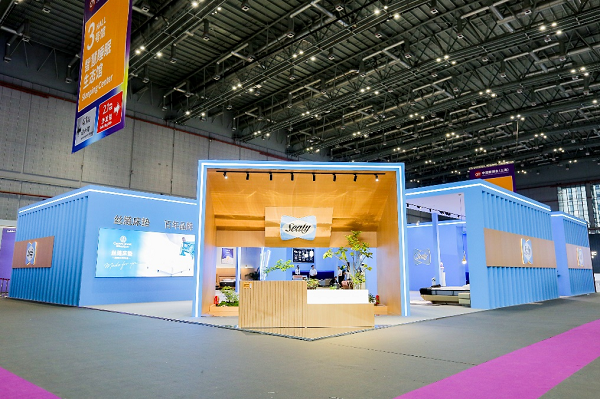 丝涟“蓝色岛屿”品牌展位重磅亮相上海国际家居博览会